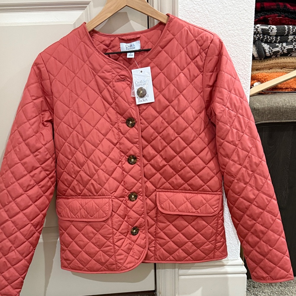 Croft & Barrow Salmon Quilted Jacket